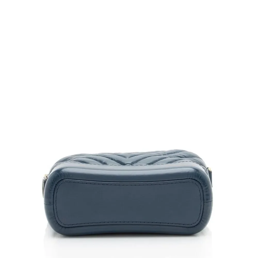 Chanel Chevron Aged Calfskin Gabrielle Small Hobo